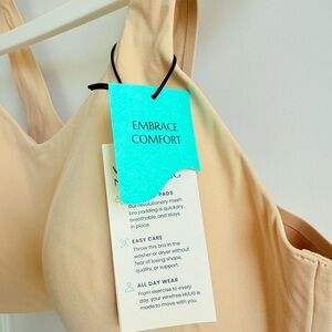 Huug Daily Embrace Stone Nude Beige Bra Seamless Padded Wireless XL NEW WITH TAG